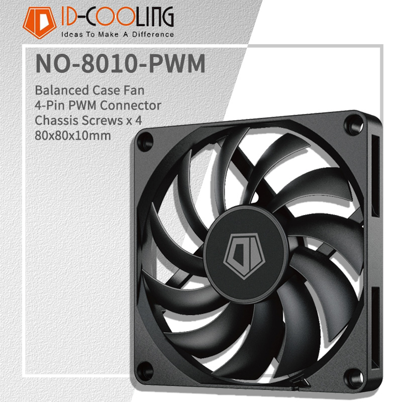 Case Fan Controller - ID-COOLING NO-8010-PWM 80MM PC Fan 800-3000RPM