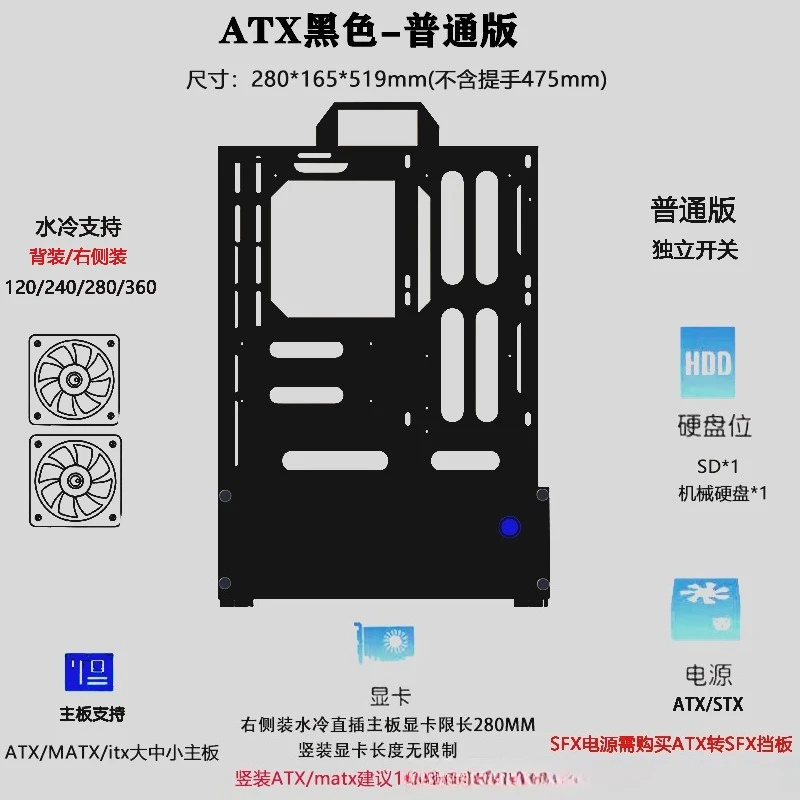 Open Chassis 240/360 Water-Coo - Pc Chassis review and price