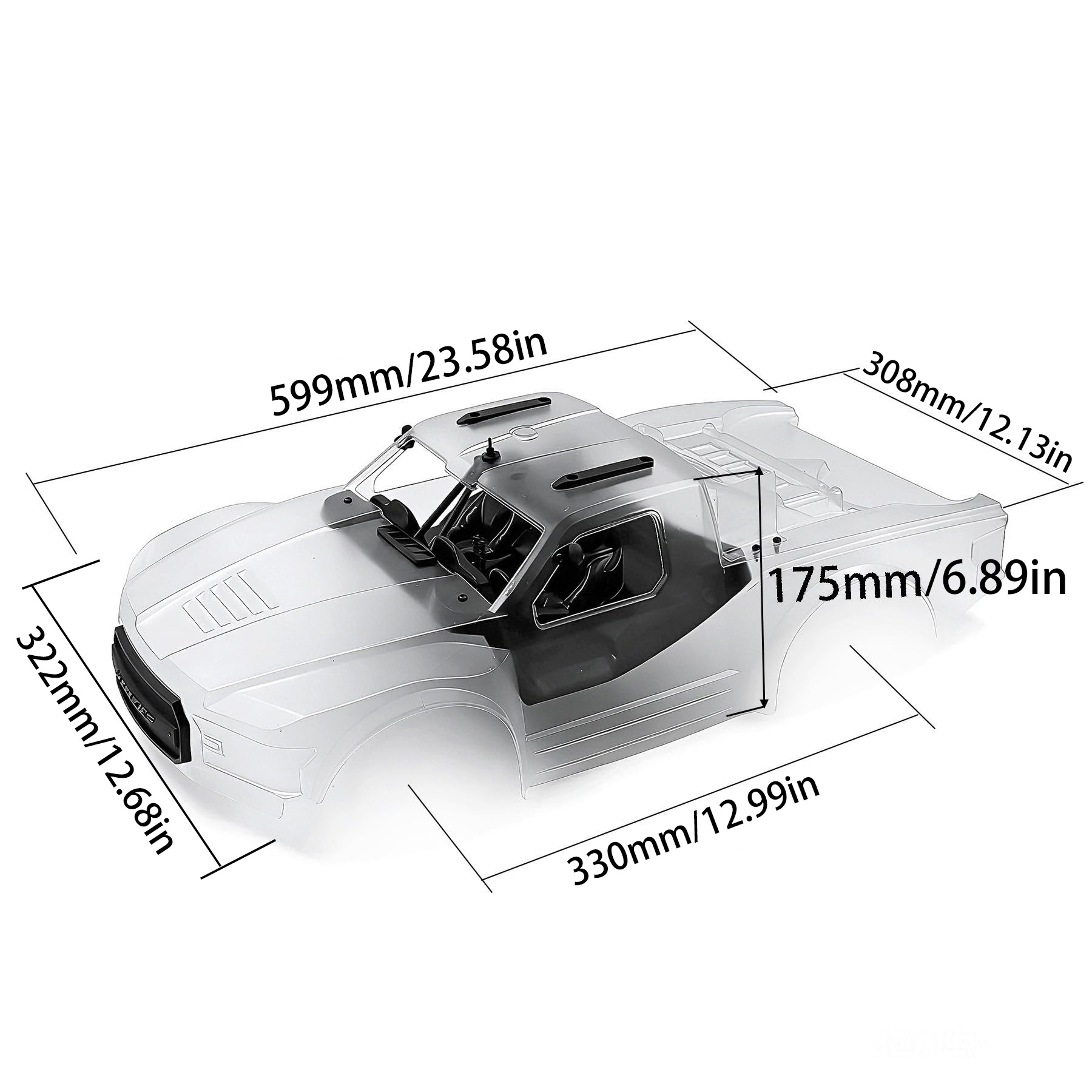 1:10 Short Course Truck PC Bod - Pc Chassis review and price