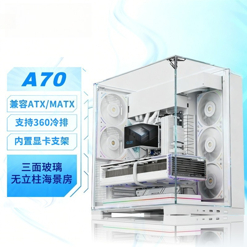 White Panoramic Triple Tempere - Pc Chassis review and price