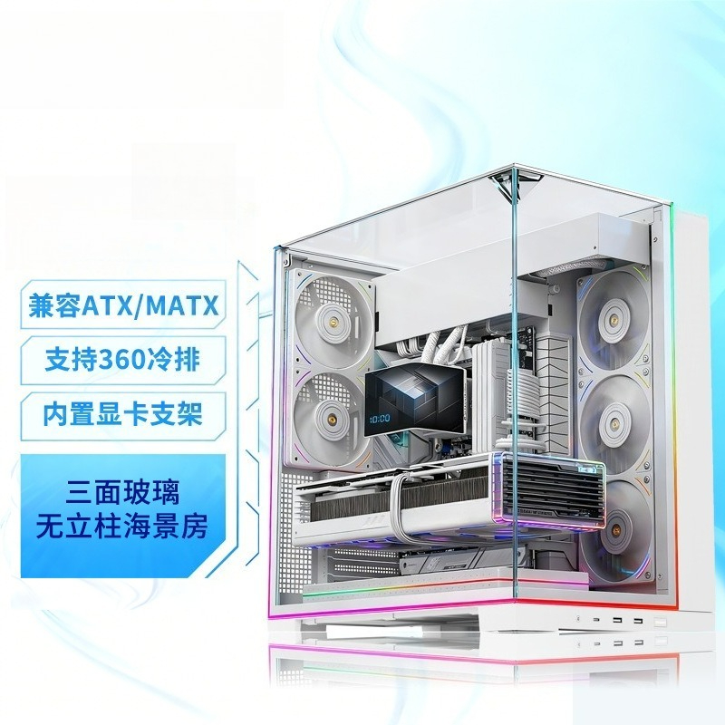White Panoramic Triple Tempere - Pc Chassis review and price