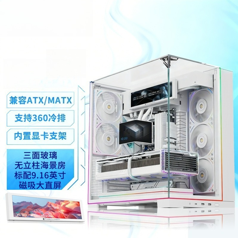 White Panoramic Triple Tempere - Pc Chassis review and price