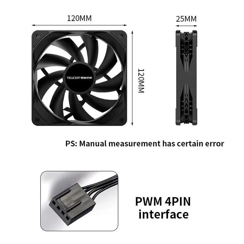Teucer 12cm Chassis Fan PWM Co - Case Fan Controller review and price