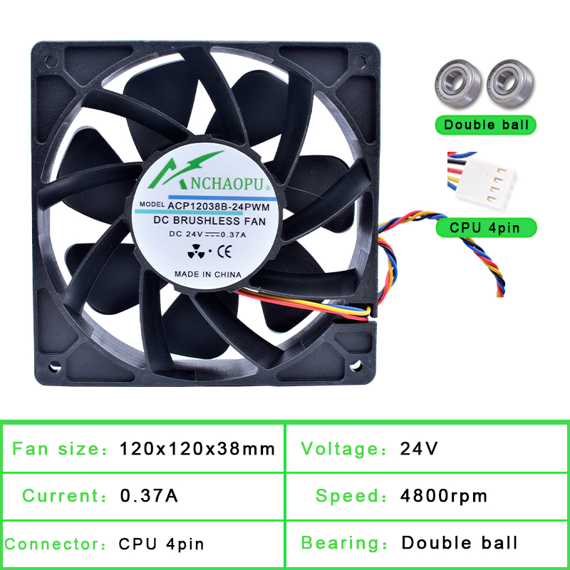 ACP12038B-24PWM 120mm Fan 12cm - Case Fan Controller review and price