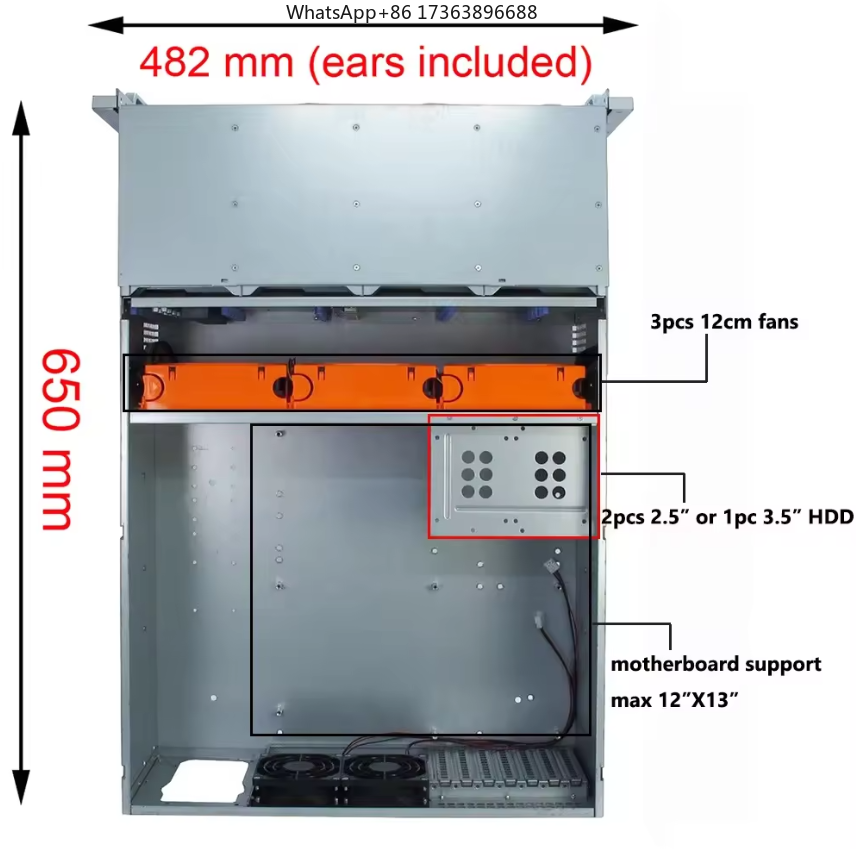 4U Rackmount Server Case 24 Ho - Case Fans review and price